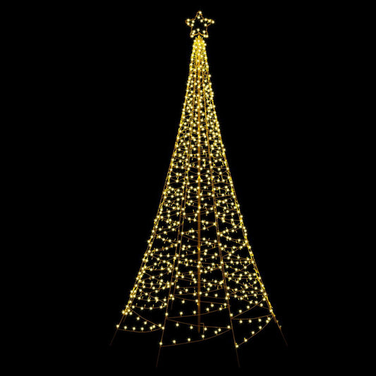 Jingle Jollys 3.6M Christmas Tree 800 LED Solar Net Lights