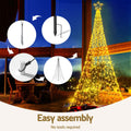 Jingle Jollys 3.6M Christmas Tree 800 LED Solar Net Lights