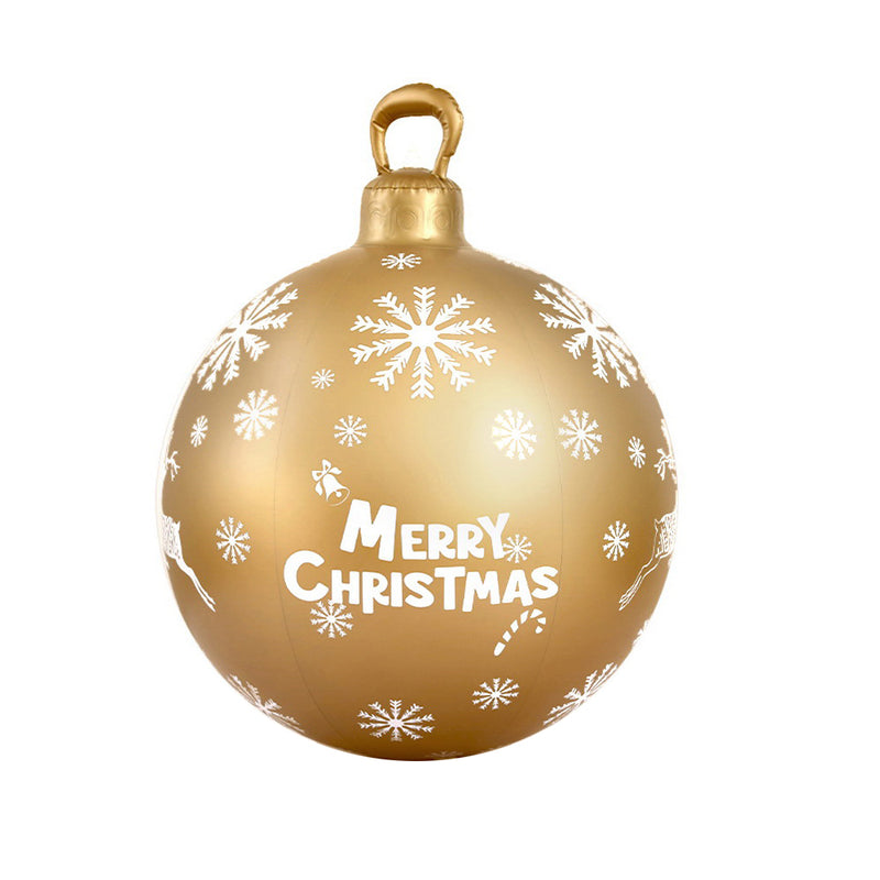 Jingle Jollys 60cm Gold Christmas Inflatable Ball Bauble Outdoor