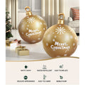Jingle Jollys 60cm Gold Christmas Inflatable Ball Bauble Outdoor