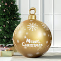 Jingle Jollys 60cm Gold Christmas Inflatable Ball Bauble Outdoor
