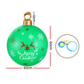 Jingle Jollys 60cm Christmas Inflatable Ball Bauble Green Outdoor