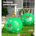 Jingle Jollys 60cm Christmas Inflatable Ball Bauble Green Outdoor