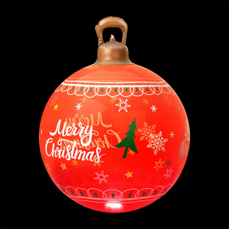 Jingle Jollys 60cm LED Christmas Inflatable Ball Red Decoration