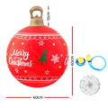 Jingle Jollys 60cm Christmas Inflatable Ball Red LED Light Decoration