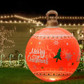 Jingle Jollys 60cm Christmas Inflatable Ball Red LED Light Decoration