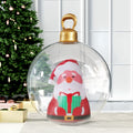 Jingle Jollys 60cm Santa Inflatable Ball Christmas Decoration Clear