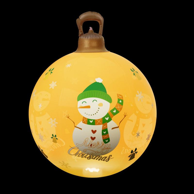 Jingle Jollys 60cm LED Snowman Inflatable Christmas Ball Decoration