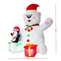 Jingle Jollys Christmas Inflatable Bear 1.8M LED Outdoor Decoration