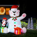 Jingle Jollys Christmas Inflatable Bear 1.8M LED Outdoor Decoration
