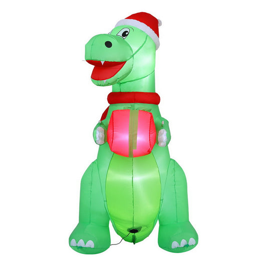 Jingle Jollys Christmas Inflatable Dinosaur 1.8M LED Light Decoration