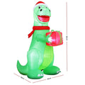 Jingle Jollys Christmas Inflatable Dinosaur 1.8M LED Light Decoration