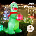 Jingle Jollys Christmas Inflatable Dinosaur 1.8M LED Light Decoration
