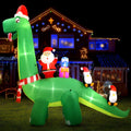 Jingle Jollys 3.8M Santa Dinosaur Illuminated Christmas Inflatable