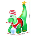 Jingle Jollys 1.86M Christmas Inflatable Dinosaur LED Illuminated Decorations
