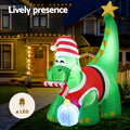Jingle Jollys 1.86M Christmas Inflatable Dinosaur LED Illuminated Decorations