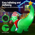 Jingle Jollys 1.86M Christmas Inflatable Dinosaur LED Illuminated Decorations