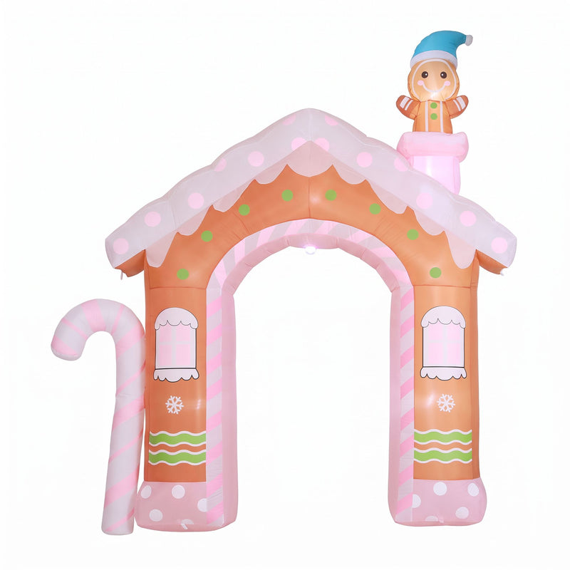 Jingle Jollys Christmas Inflatable Gingerbread Man Candy 3.2M Illuminated Decorations
