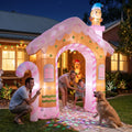 Jingle Jollys Christmas Inflatable Gingerbread Man Candy 3.2M Illuminated Decorations