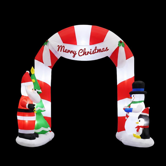 Jingle Jollys 3M Christmas Inflatable Santa Arch Illuminated