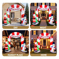 Jingle Jollys 3M Christmas Inflatable Santa Arch Illuminated