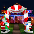 Jingle Jollys 3M Christmas Inflatable Santa Archway LED Lights