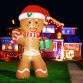 Jingle Jollys Christmas Gingerbread Man 2.4M Inflatable Light