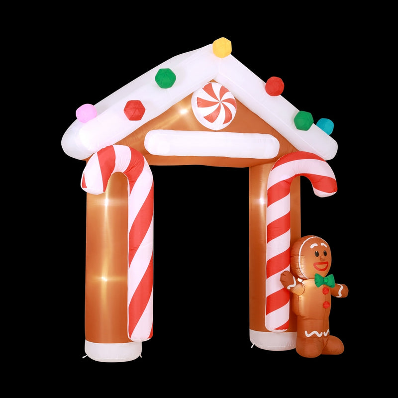 Jingle Jollys 2.8M Gingerbread Arch Christmas Inflatable Decoration