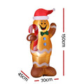 Jingle Jollys 1.5M Gingerbread Man Christmas Inflatable LED Decoration