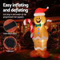 Jingle Jollys 1.5M Gingerbread Man Christmas Inflatable LED Decoration