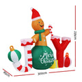 Jingle Jollys 3M Christmas Inflatable Gingerbread Man LED Outdoor Decoration