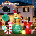 Jingle Jollys 3M Christmas Inflatable Gingerbread Man LED Outdoor Decoration