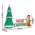 Jingle Jollys Gingerbread Man Christmas Inflatable LED 1.8m