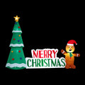 Jingle Jollys Gingerbread Man Christmas Inflatable LED 1.8m