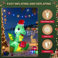 Jingle Jollys Christmas Inflatable Dragon 1.8M Height LED Outdoor Decorations Illuminated