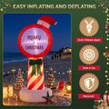 Jingle Jollys Christmas Inflatable Pole 1.8M Height LED Outdoor Decorations Illuminated