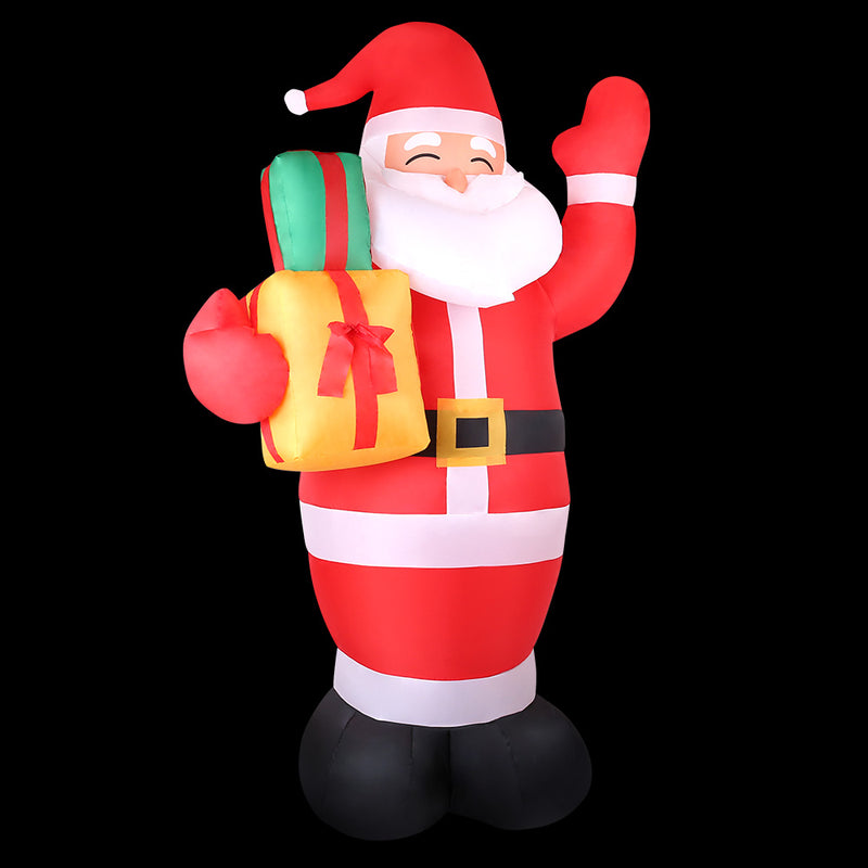 Jingle Jollys 2.4M Illuminated Santa Inflatable Christmas Decoration