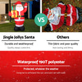 Jingle Jollys 2.4M Illuminated Santa Inflatable Christmas Decoration