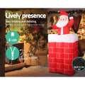 Jingle Jollys 1.8M Illuminated Santa Pop Up Christmas Inflatable