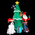 Jingle Jollys 3M Christmas Inflatable Santa Tree LED Lights