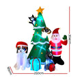 Jingle Jollys 3M Christmas Inflatable Santa Tree LED Lights