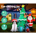 Jingle Jollys 3M Christmas Inflatable Santa Tree LED Lights