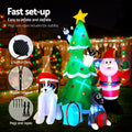 Jingle Jollys 3M Christmas Inflatable Santa Tree LED Lights