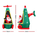 Jingle Jollys Christmas Santa Helicopter 2.55M LED Inflatable Decoration