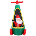 Jingle Jollys Christmas Santa Helicopter 2.55M LED Inflatable Decoration