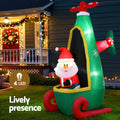 Jingle Jollys Christmas Santa Helicopter 2.55M LED Inflatable Decoration