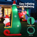 Jingle Jollys Christmas Santa Helicopter 2.55M LED Inflatable Decoration