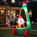 Jingle Jollys Christmas Santa Helicopter 2.55M LED Inflatable Decoration