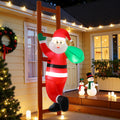 Jingle Jollys Christmas Santa Climbing Ladder 2.45M LED Decorations