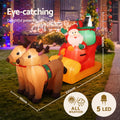 Jingle Jollys Christmas Inflatable Santa Sleigh 2.2M Illuminated Decorations